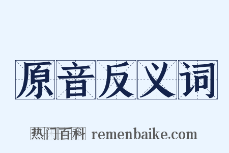 原音反义词是什么意思的图片
